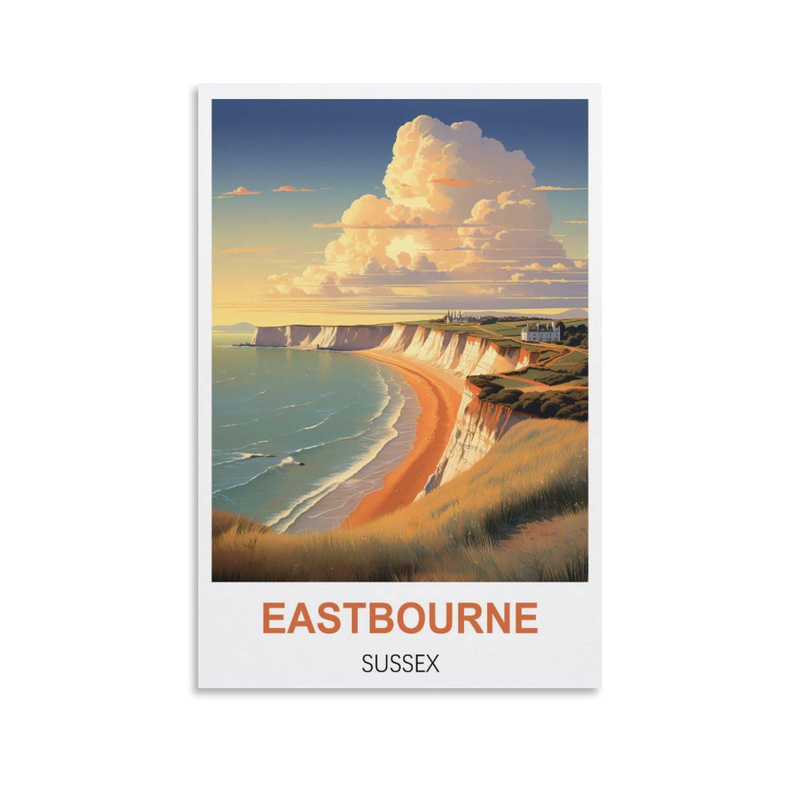 Vintage Tin Signs Eastbourne Sussex Ideal for Pub shed Bar Office Man Cave Home Bedroom Dining Room Kitchen Gift 15x30cm