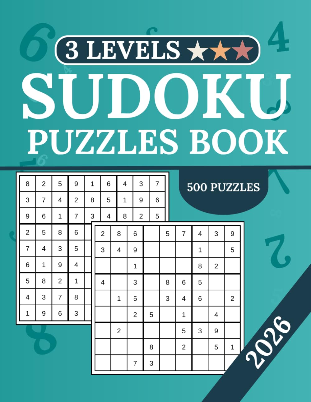 2026 Mega Sudoku Puzzle Book: 500 Puzzles from | Easy to Hard | Adults and Seniors | Includes Full Solutions | 8.5x11 Inches