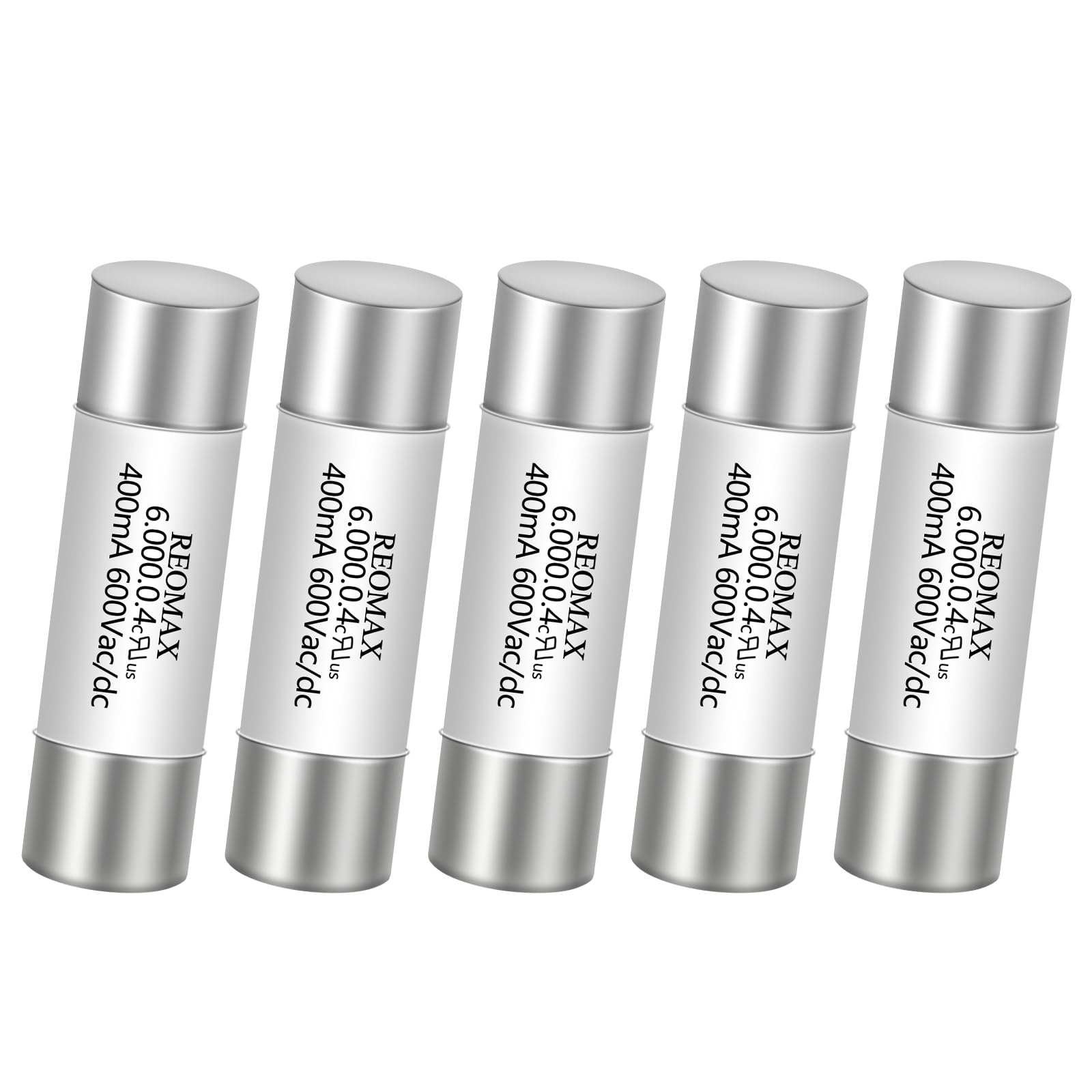 Cutetool (5pcs) 400mA 600V AC/DC Ceramic Fuse 6.35 * 32mm for Digital Multimeter Fuse 0.4A 600V, Fast-Acting
