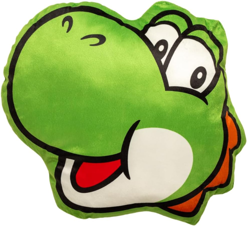 Nintendo Super Mario Yoshi Gaming Bedding Super Soft Plush Decorative Pillow, One Size, (Officially Licensed Product) By Franco