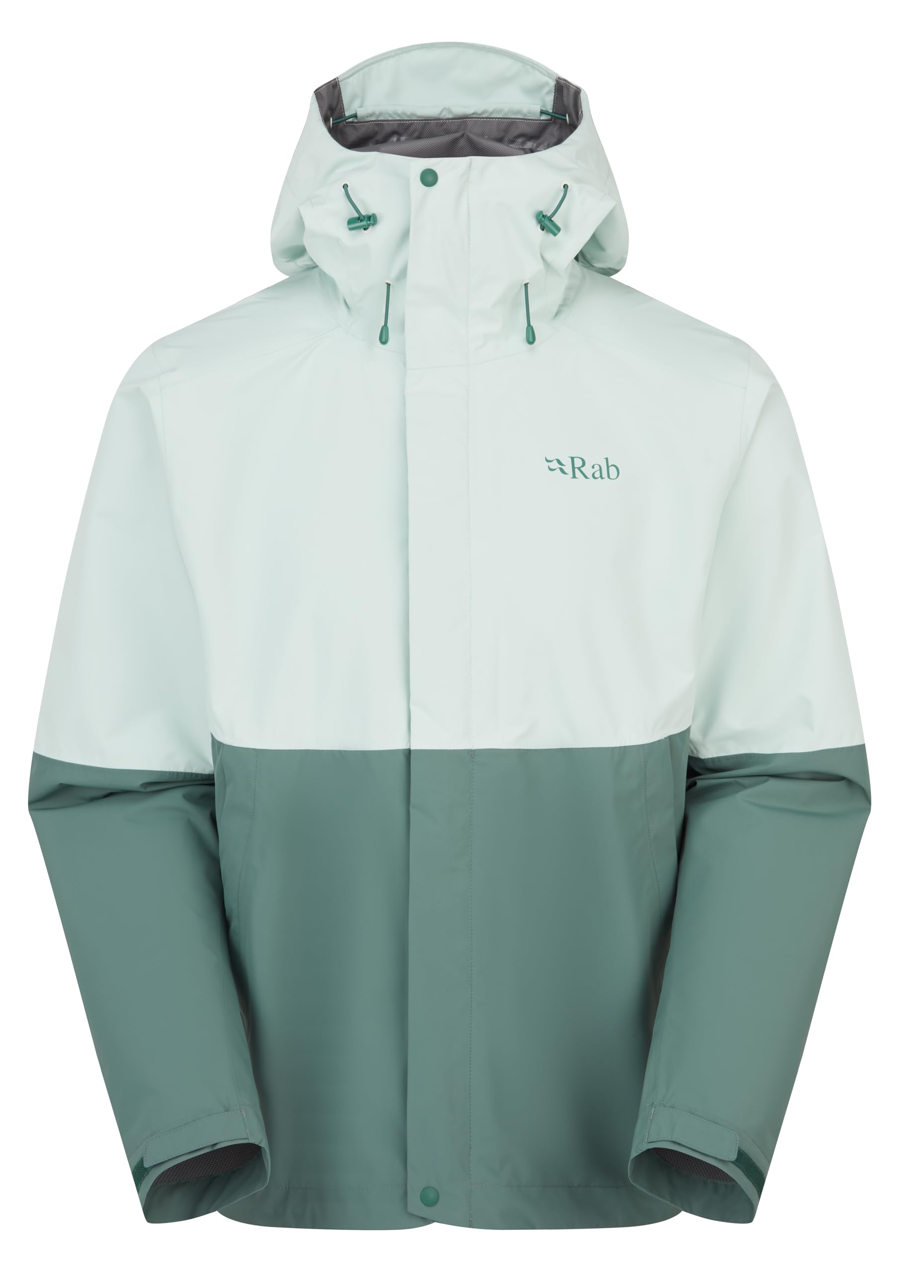 Rab Chaqueta Downpour para hombre, abrigo ligero e impermeable con capucha para senderismo y senderismo