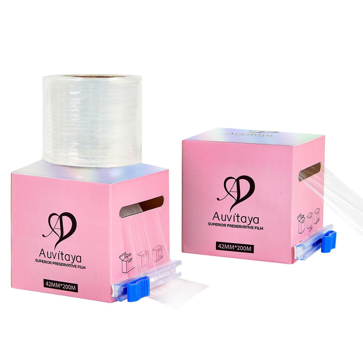 View 1 of 2 Pack Eyebrow Lamination supplies with Ergonomic Slicer, Premium Transparent Preservative Film, Permanent Make Up Cling Wrap Cover Tape Roll Perfect for Lip Brow Lamination Lash Lift