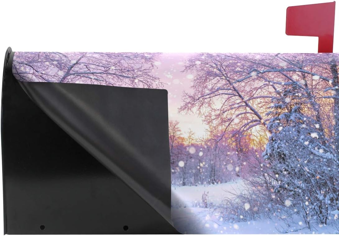 WOOR Winter Magnetic Mailbox Cover Oversized for Garden Yard Outdoor Decorations-20.8" x 25.5"