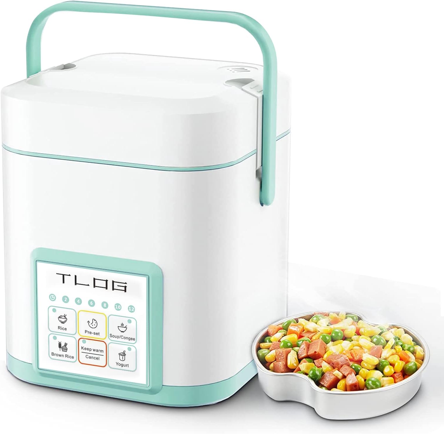 - Mini Rice Cooker 2.5 Cups Uncooked, Healthy Ceramic Coating Portable Rice Maker, 1.2L Travel Rice Pot Small for 1-3 People, Personal Rice maker, Food Steamer, Multi-cooker for Grains, Oats