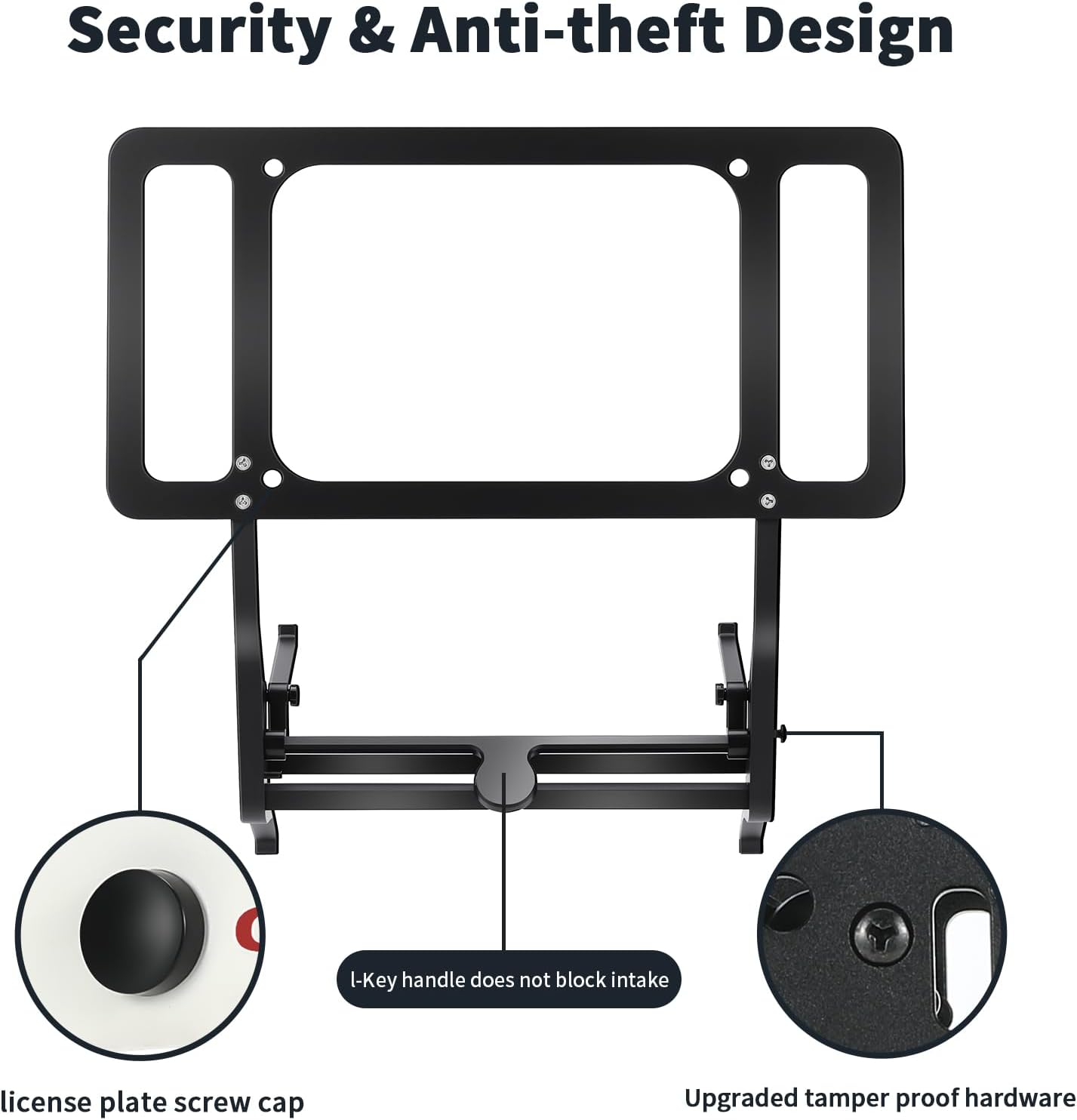 2026 Performance Model 3 Front License Plate Holder - No Block Camera Visibility, Bumper Paint-Safe, No Drill License Plate Mounting Kit with Anti-Theft Features
