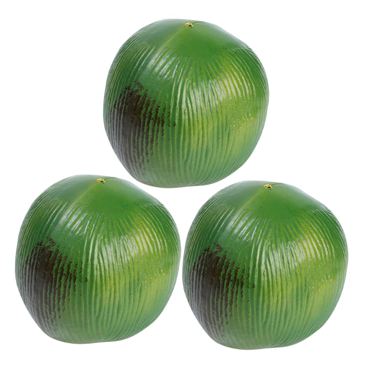 Mikinona 3pezzi Cocco Finto Realistico Tropicali Cocco Artificiale Per Decorazioni Festa Hawaiana Scenografia Frutta Tropicale Finta Cibo Finto Per Party