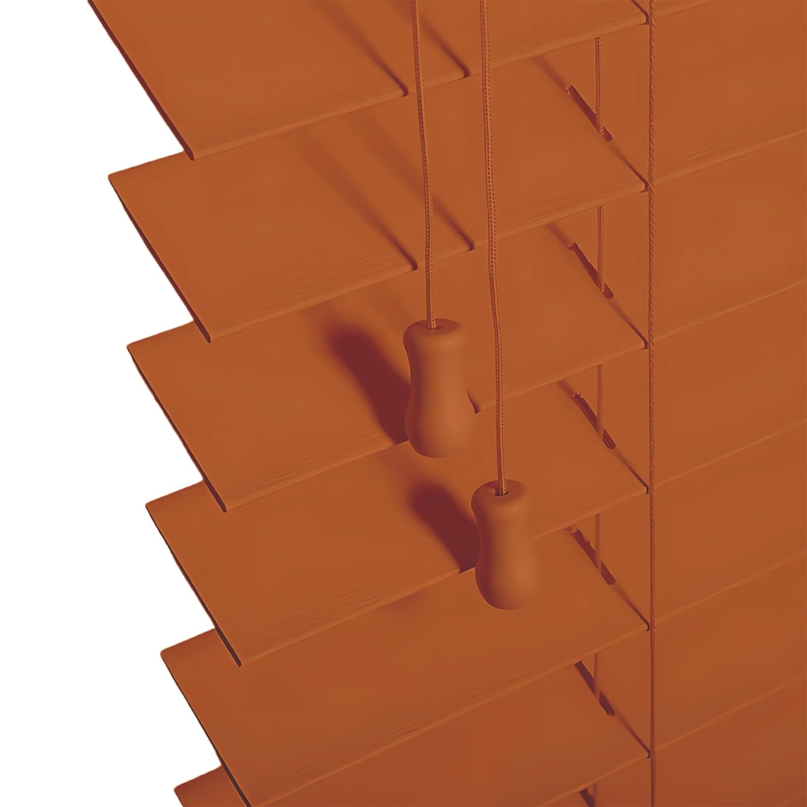 Tenda veneziana in legno personalizzabile, 50 mm, orizzontale, multicolore, per interni e ufficio, disponibile nelle misure 50/70/85/100/120/145 cm (marrone chiaro)