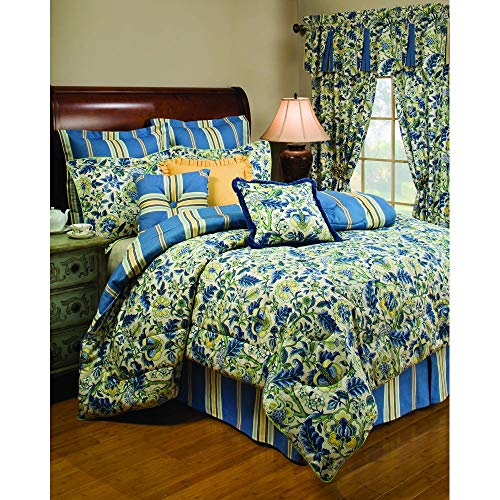 Image of Waverly Imperial Dress 4-Piece Quilt Bedspread Set, Full /Queen, Porcelain