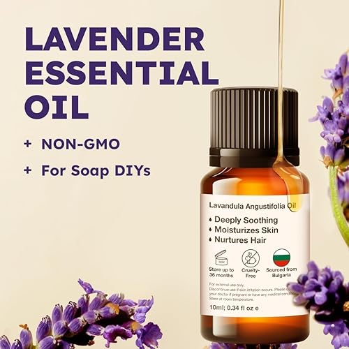 Miniatura 2 de Kukka - Aceite esencial de lavanda para difusor, piel y cabello, aceite de lavanda 100% puro para relajación, nutrición y aroma para hacer jabón