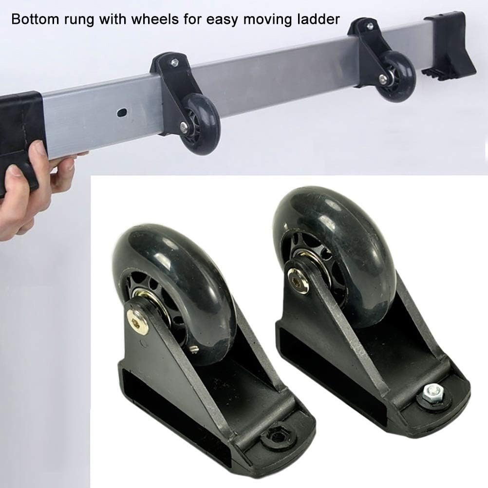 Ladder, Aluminum Telescoping Ladder with Detachable Hook, Stabilizer, Wheels and Bottom Rung, 18 Step Ladders Telescoping 440 Pounds Capacity (1.8m/5.9ft)