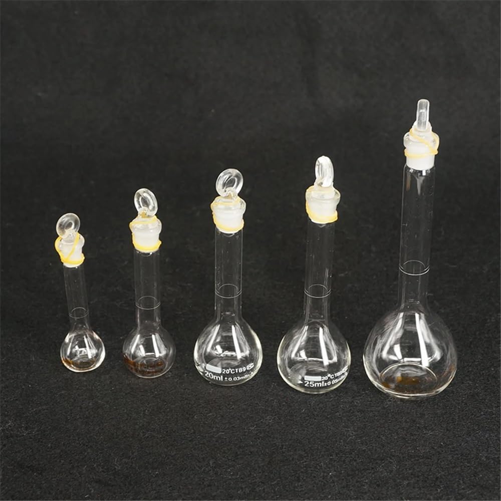 Pallone da laboratorio volumetrico in vetro borosilicato 5/10/20/25/50/200/500/1000 ml con tappo di chiusura Attrezzature da laboratorio