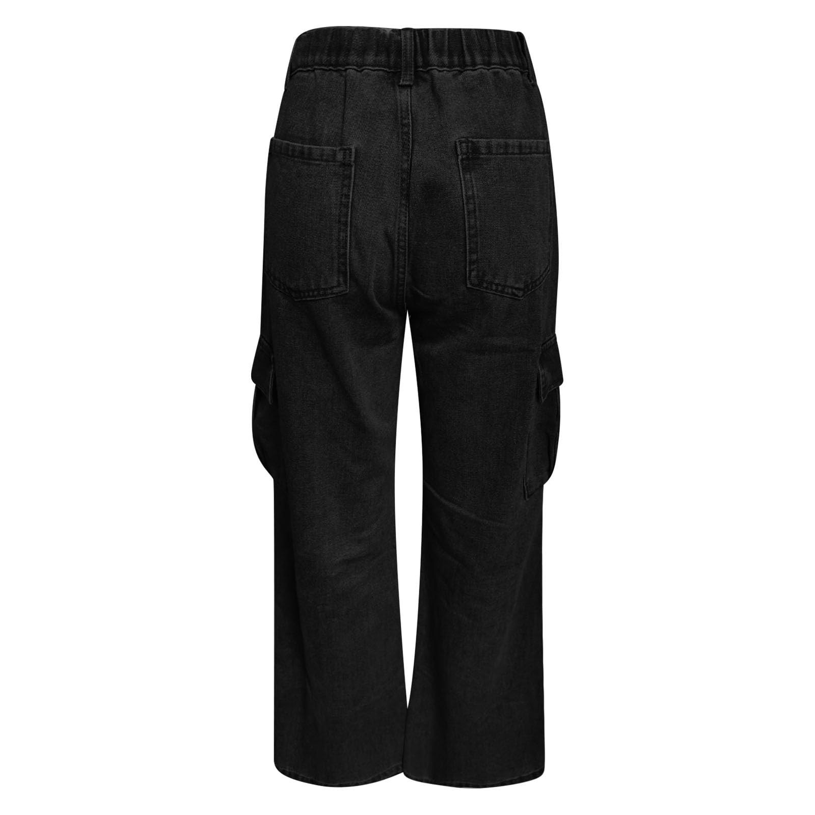 Pantalon Vaquero Mujer Pantalones Pantalón Casual Tejanos Primavera Invierno Ropa Ancho Vaqueros Rectos Tallas Grandes Elasticos Ligero Baggy