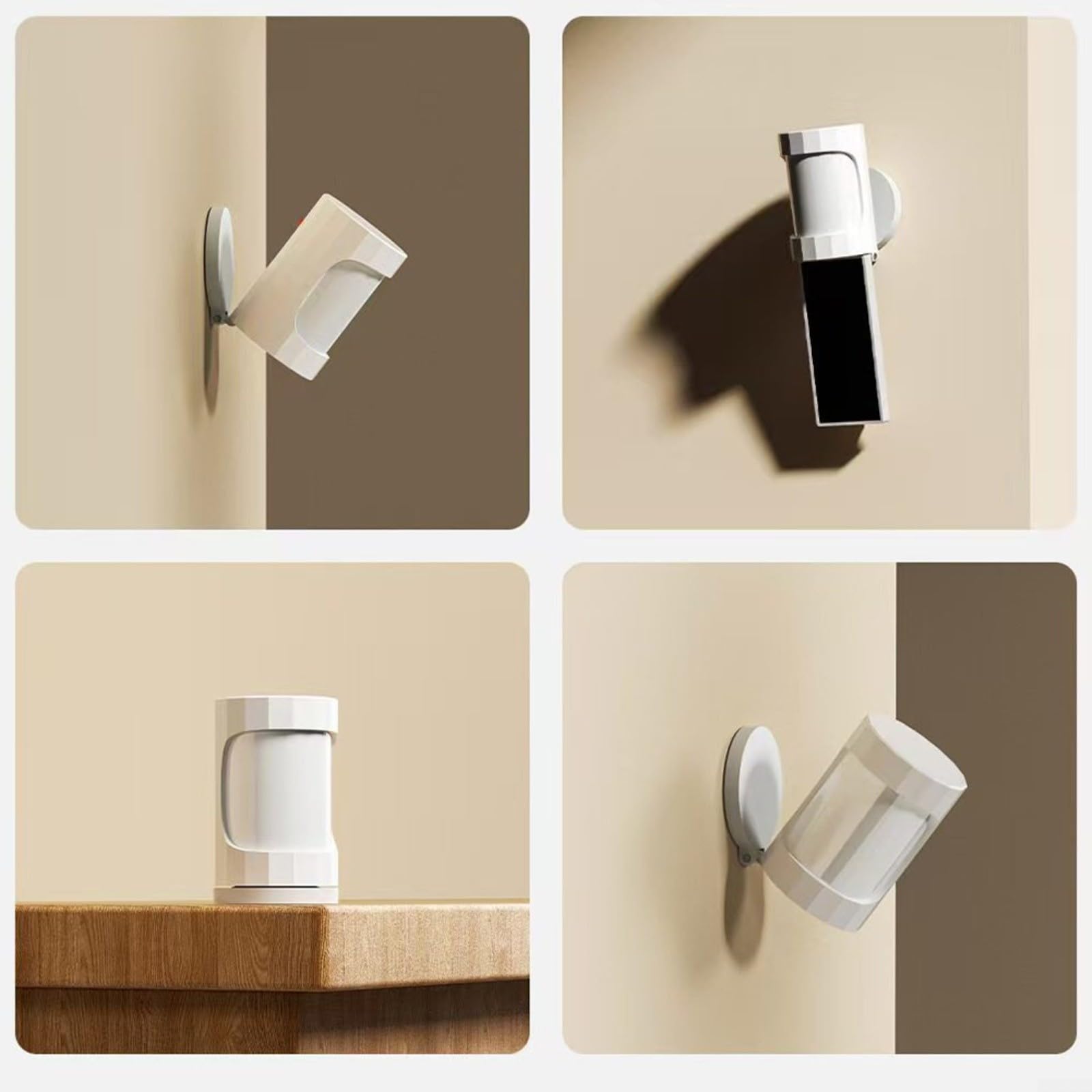 Sensor de presencia humano-cuerpo inteligente ES5 con infrarrojos y luz | Infrared & Light Sensing, CR2450 Or Type-C Power, 0-1000lux Adjustable, Compact Plastic Design, para mi Home Compatible