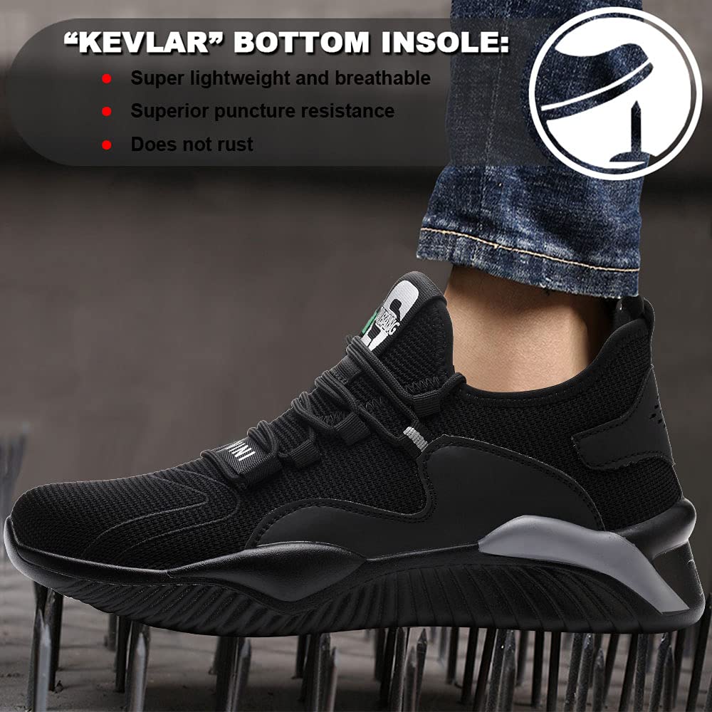 Scarpe Antinfortunistiche Uomo Donna Safety Shoes Punta in Acciaio Leggere Scarpe da Lavoro Traspiranti Sneakers Antinfortunistiche