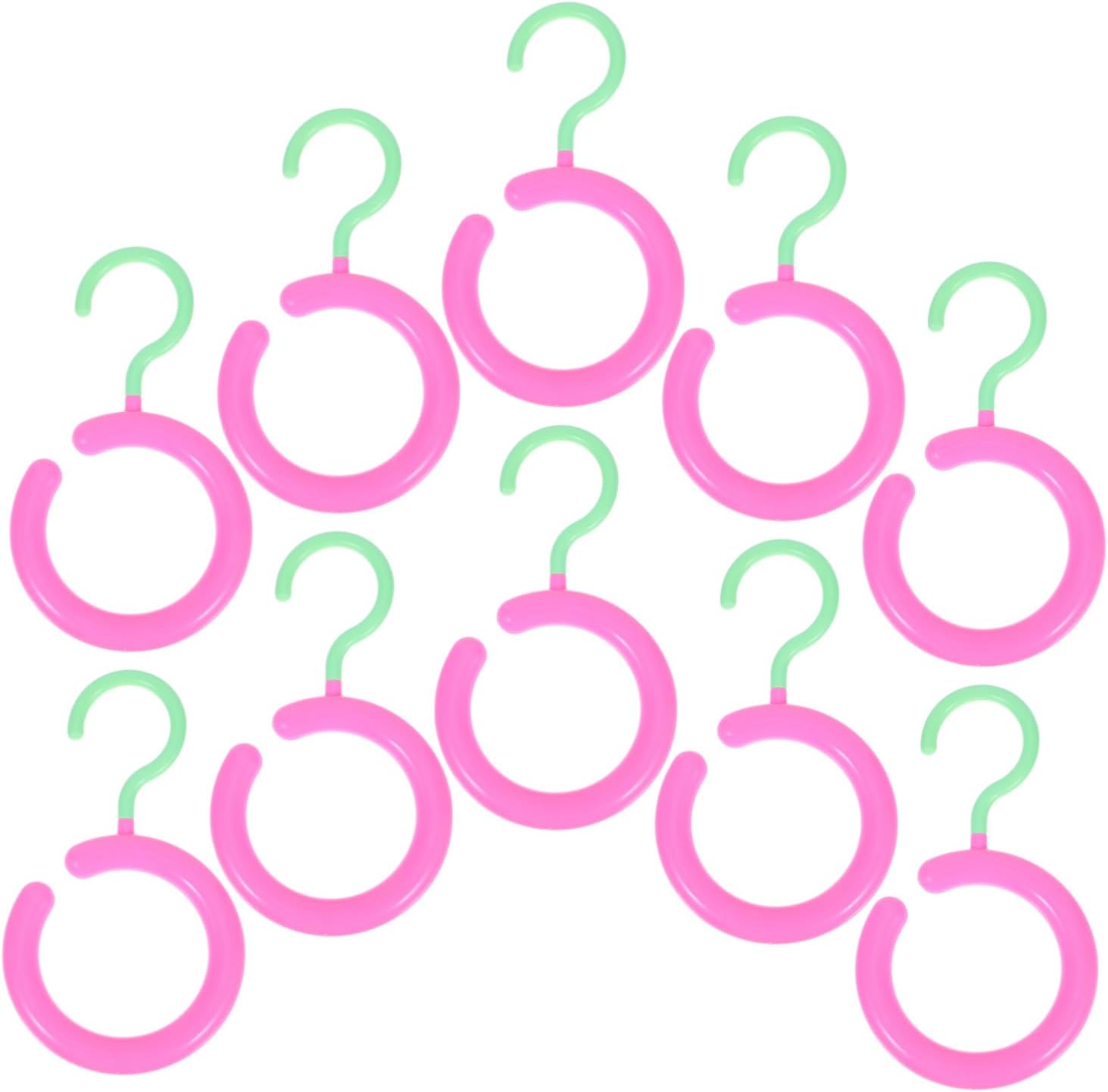 10pcs Round Scarf Storage Hanger, Non Slip Organizer for Closet