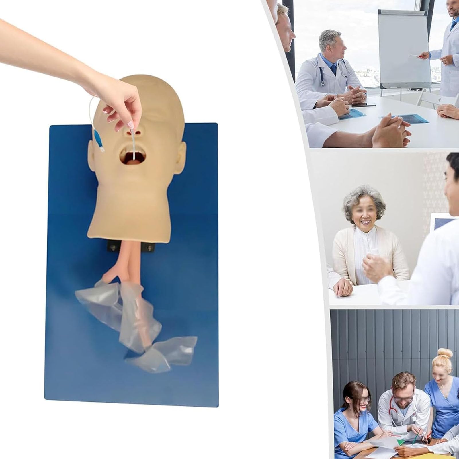 Simulatore Didattico Per La Gestione Delle Vie Aeree Pediatriche - Manichino Per Intubazione,Studio Di Addestramento Orale E Nasale,Simulatore Didattico Per La Cura Tracheale Del Neonato - Kit Di Supp