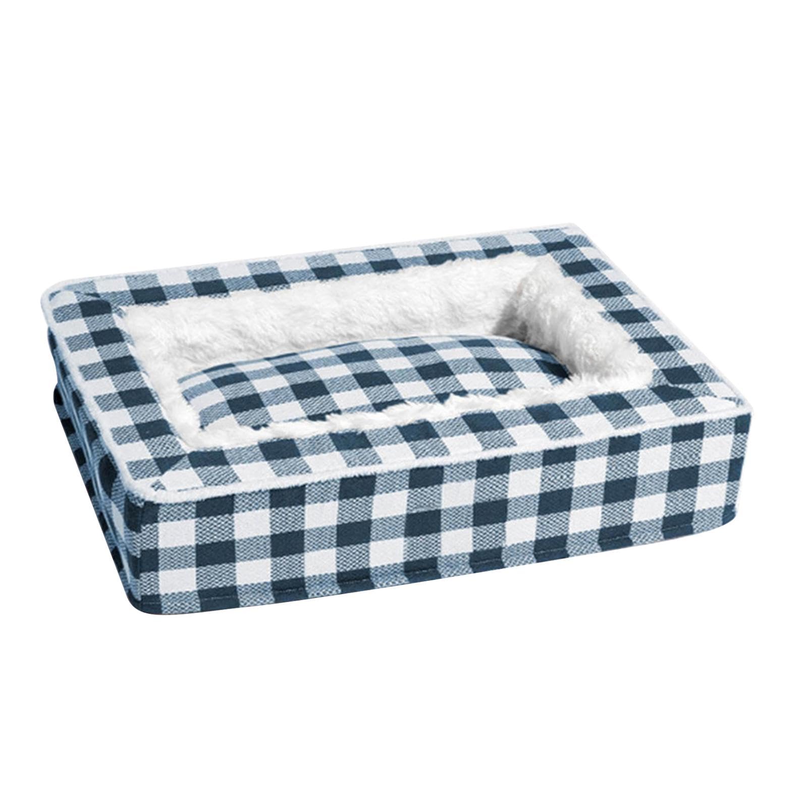 Legowiska i meble dla psów, duże legowisko dla, nadaje się do prania, miękka sofa dla w kratę | Zdejmowane legowiska dla psów, akcesoria dla psów, akcesoria dla psów, kotów, małych, m | Pranne Legowisko Do Spania Dla Szczeniaka Do Użytku W Salonie Sypialn