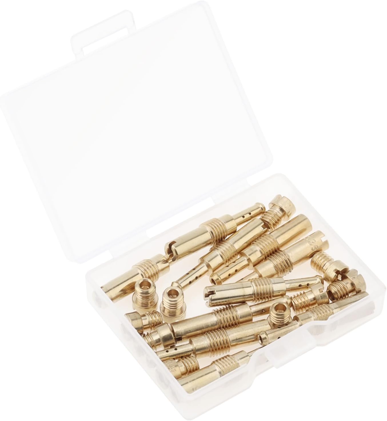 Windance 20pcs Carburetor Main Jet Kit 10pcs Main Nozzles+10pcs Slow Pilot Jet+10pcs Cleaning Brushes Needles, Fit for PWK Keihin OKO CVK PWM (K100-K140)