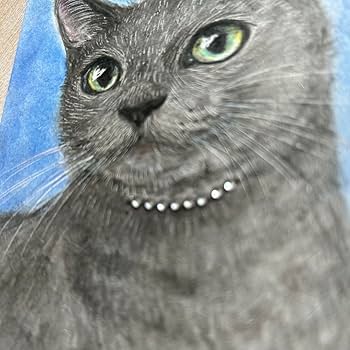 F0号◆猫◆新品【パステル＋水彩＋色鉛筆＋アクリル】◆防水丁寧梱包◆猫の絵 0_1b0dc1bff7fad64af548ba7be66c