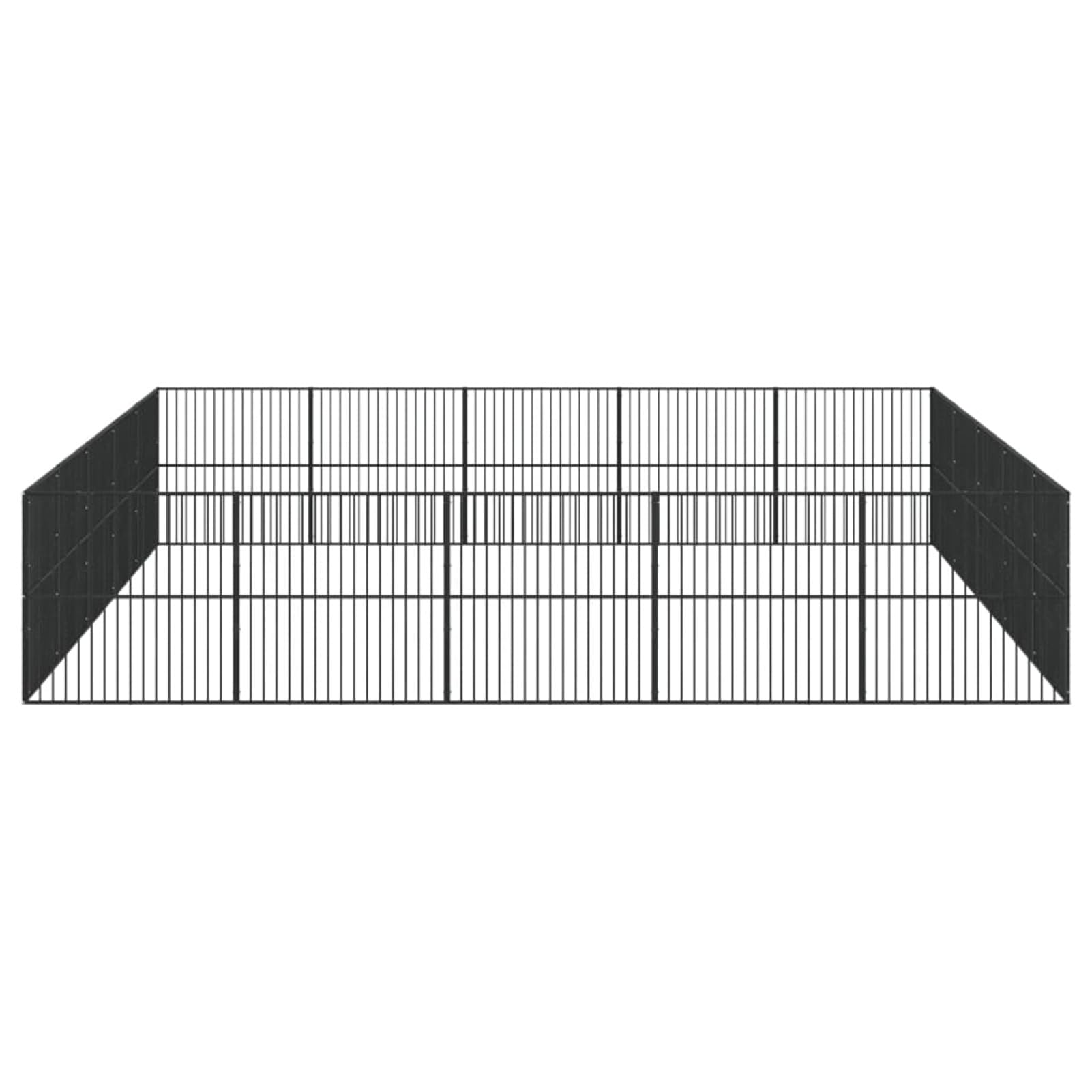 Homgoday Box per cani 20 pannelli in acciaio zincato nero, per esterni e interni, cuccia per cuccioli di animali domestici, rifugio per animali domestici e forniture per animali domestici
