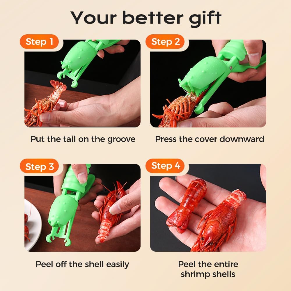 Crawfish Peeler Tool, 2026 New Crawfish Peeler, Portable Shrimp Sheller for Kitchen, Durable Seafood Peeling Tool for Restaurant Use, Easy Crayfish Sheller for Home Chef (12 Pack)