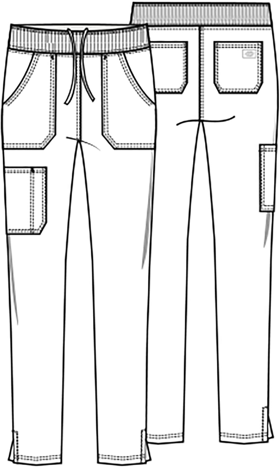 Dickies EDS Essentials Women Scrubs Pant Mid Rise Tapered Leg Pull-on Plus Size DK090, 3XL, Navy - Image 7