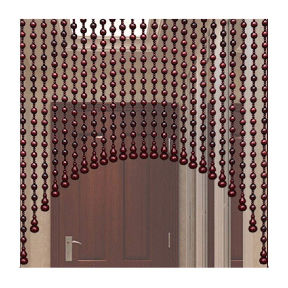 Cortinas de puerta con cuentas para eliminar la vista directa al salón desde la entrada