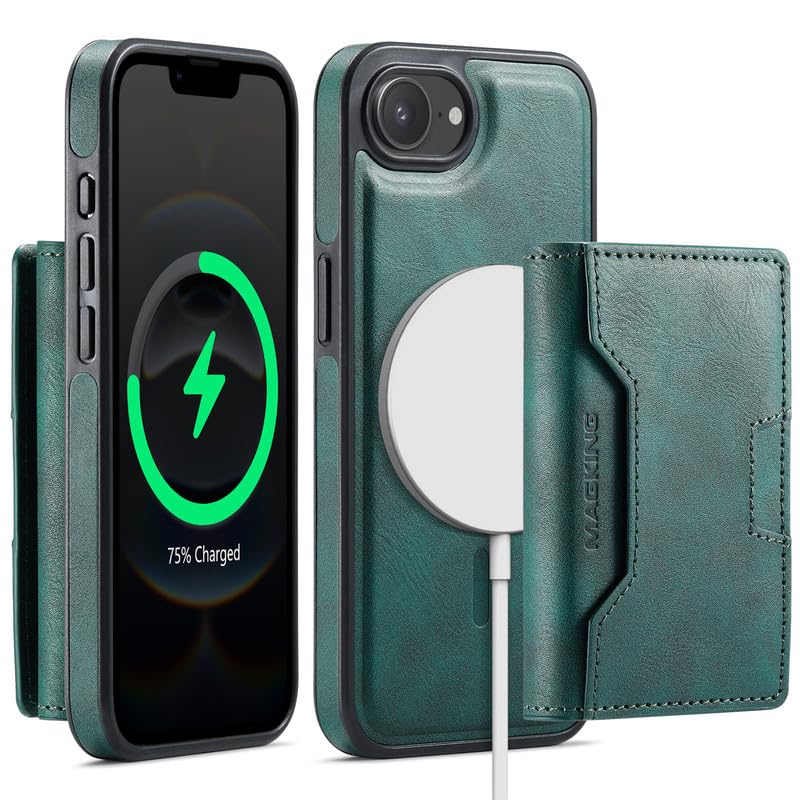 Funda para iPhone 16E con billetera magnética ideal para viajar sin cartera y proteger tarjetas