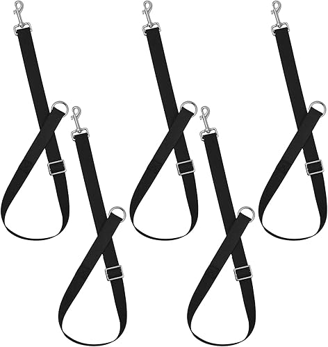 5 ganchos para correa de cubo de caballo, correas de cubo para puestos de caballos, proveedores de caballos, correas de nailon ajustables, uso para