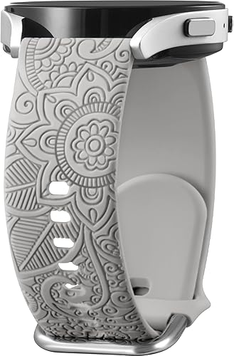 Odbeai Correa de silicona suave con grabado floral compatible con Samsung Galaxy Watch 654 de 1.575 pulgadas, 1.732 pulgadas, Galaxy Watch 5 Pro de