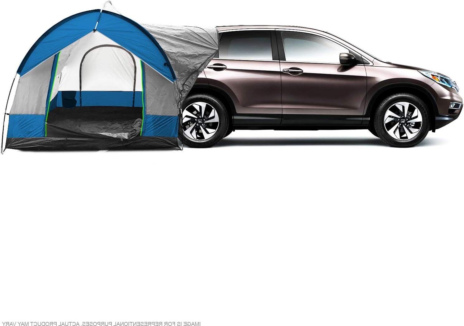 NEH Universal SUV Camping Tent - Up to 8-Person Sleeping Capacity, Includes Rainfly and Storage Bag - 8' W x 8' L x 7.2' H - Gray and Blue