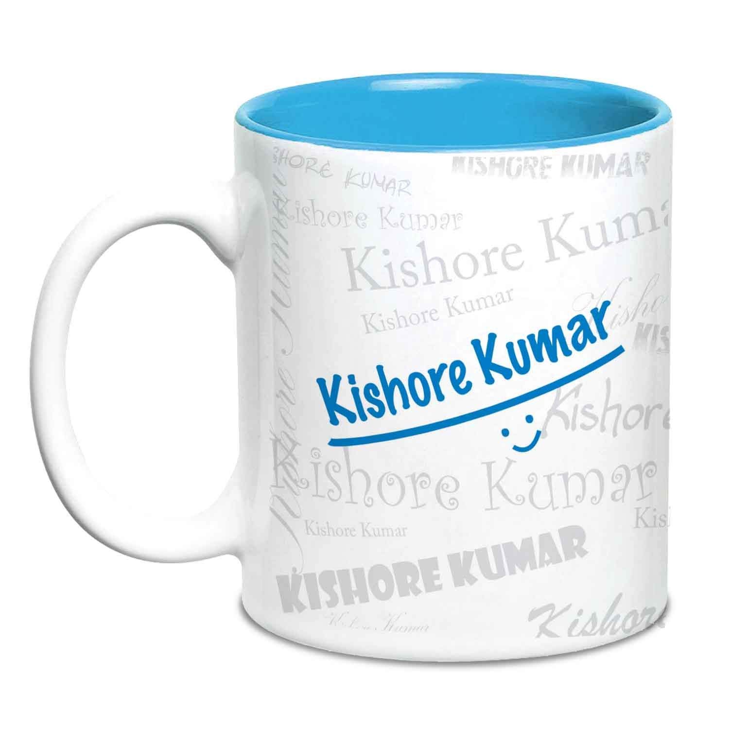 Hot Muggs Me Graffiti Mug - Kishore Kumar Personalised Name Ceramic, 315ml, 1 Unit