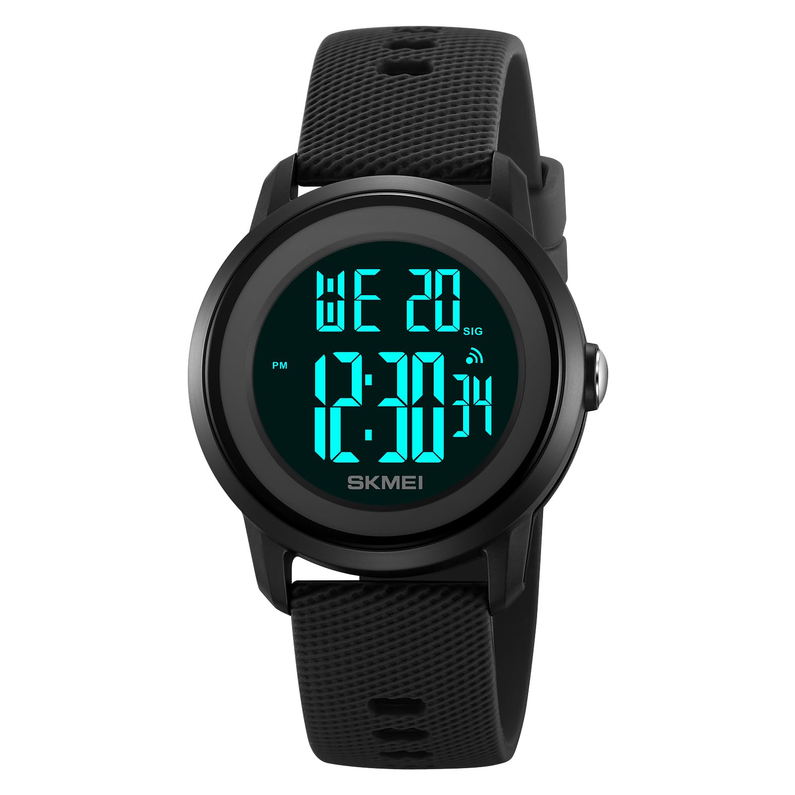SKMEI Mens Wrist Watch, Waterproof Military Analog Digital Watches with LED Multi Time Chronograph, Stainless Steel Business Watches for Men