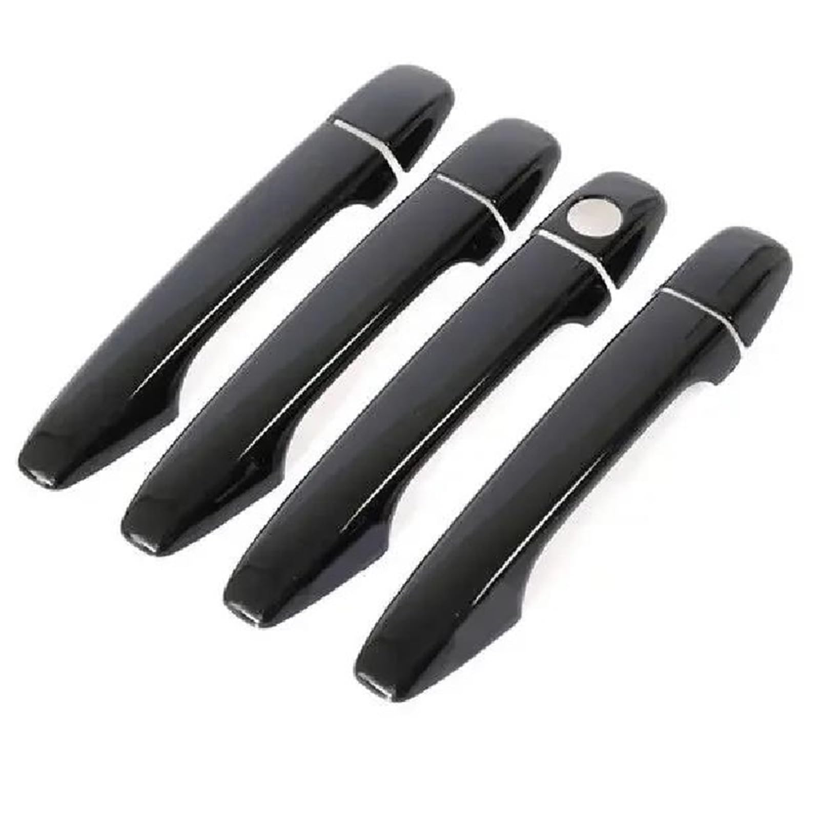 JTWMTY Glossy Black Car Door Handle Cover Pad Sticker Overlay Styling Accessories for Venza 2008 2009 2010 2011~2017(No keyless Entry)