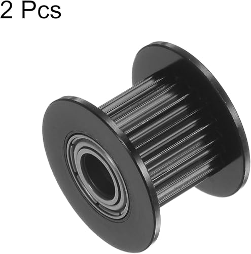 Miniatura 3 de 2pcs 2GT Polea tensora 20 dientes 0.197 in diámetro 0.709 in diámetro correa de aluminio para 0.394 in ancho cinturón 3D impresora CNC accesorios de