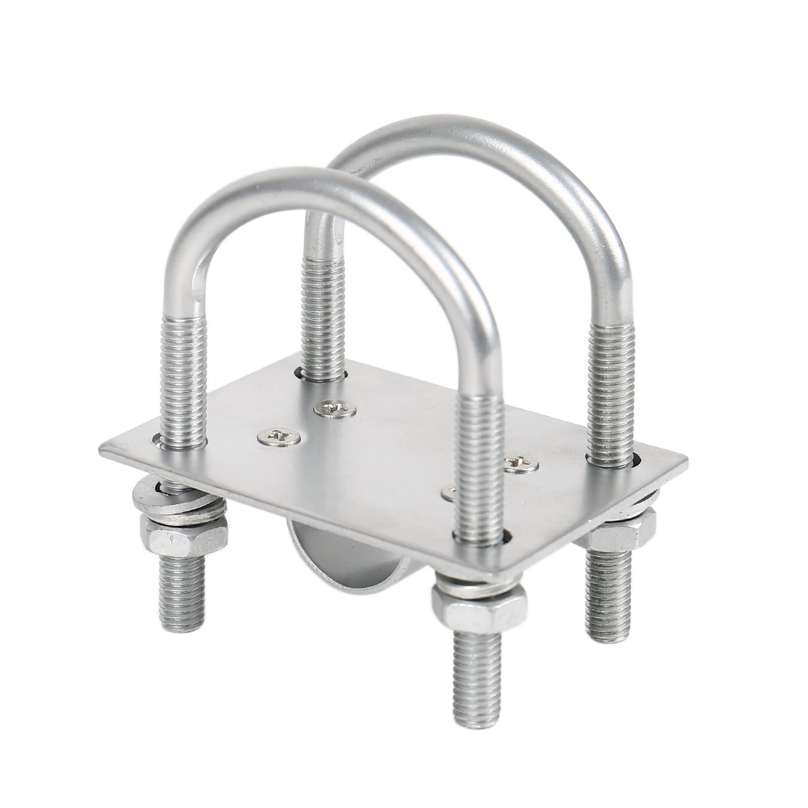Maszt antenowy, uchwyt zaciskowy z bolcami U, zestaw mocujący, M8, płyta zaciskowa, montaż rurowy, sprzęt do anteny Lora, Helium Miner, antena WiFi, antena 4G LTE, antena TV