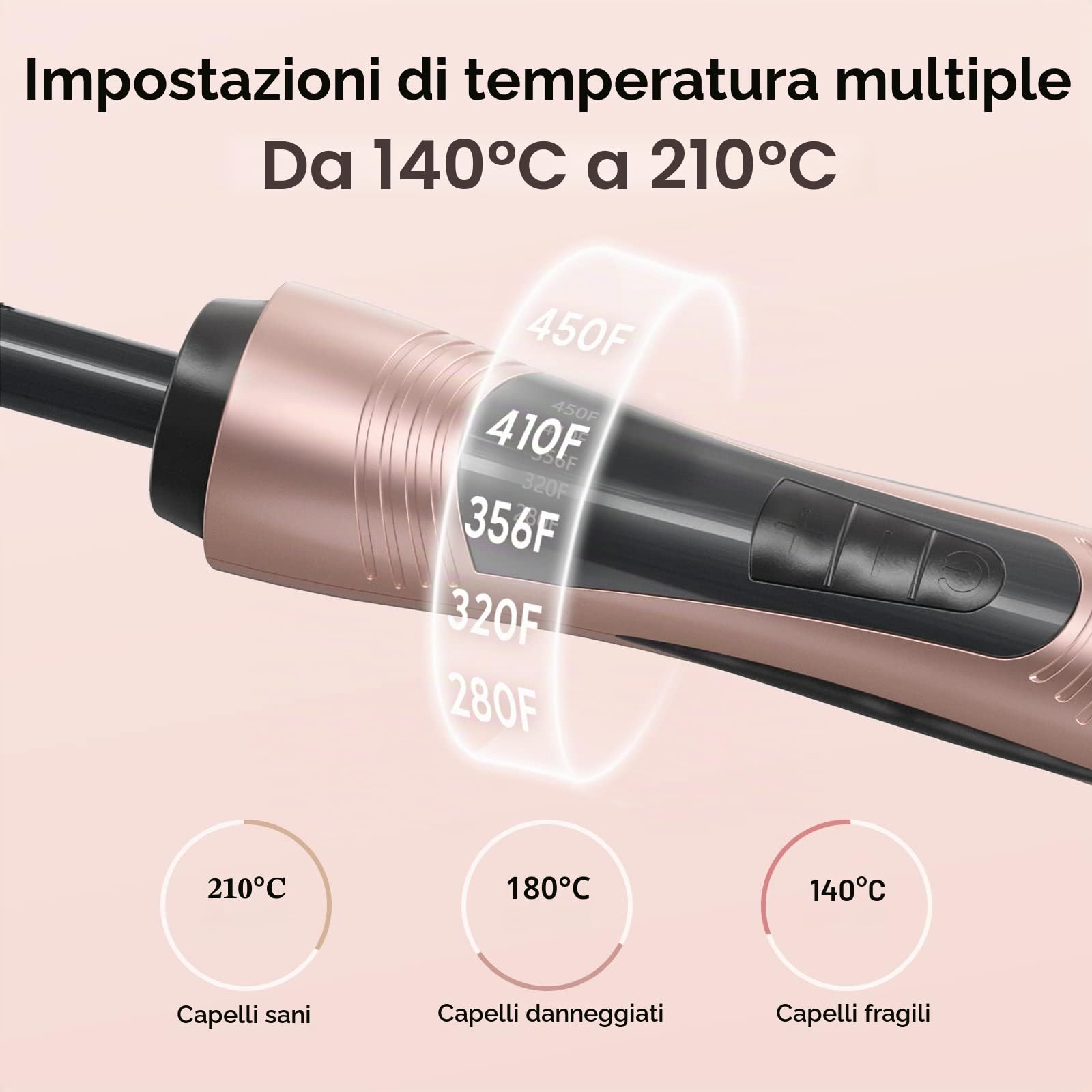 Pettine Elettrico per Parrucche, Afro Capelli e Barba, Pettine Lisciante Antiscottatura con Denti Infusi di Cheratina e Olio di Argan, Temperature Regolabili, Spegnimento Automatico