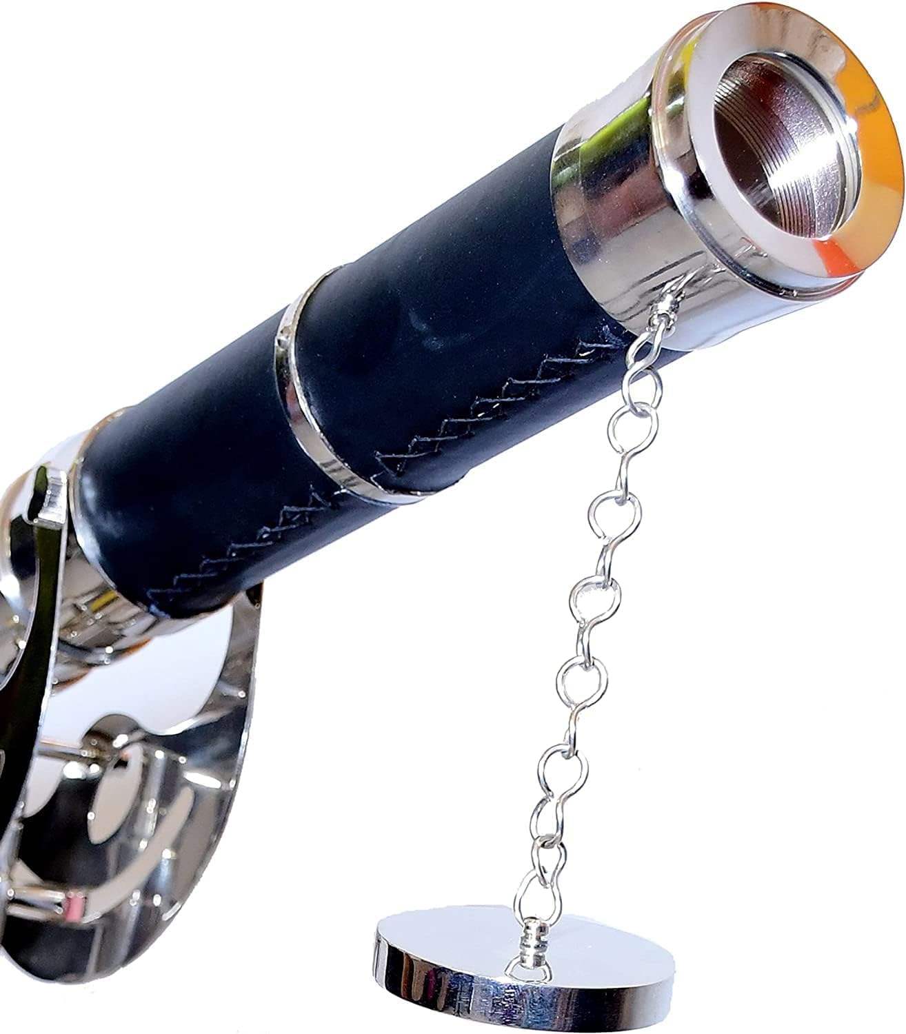 Nautical Floor Standing Bras Tlescope Chrome Finish Double Barrel Master Scope Home Decor by Navirock