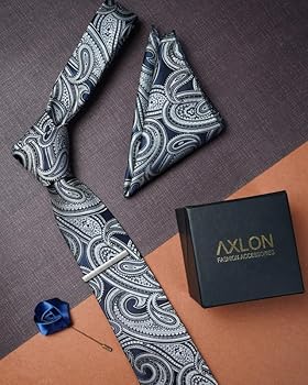 Buy Axlon Tie for Men – Micro Silk Neck Ties Set with Cufflinks