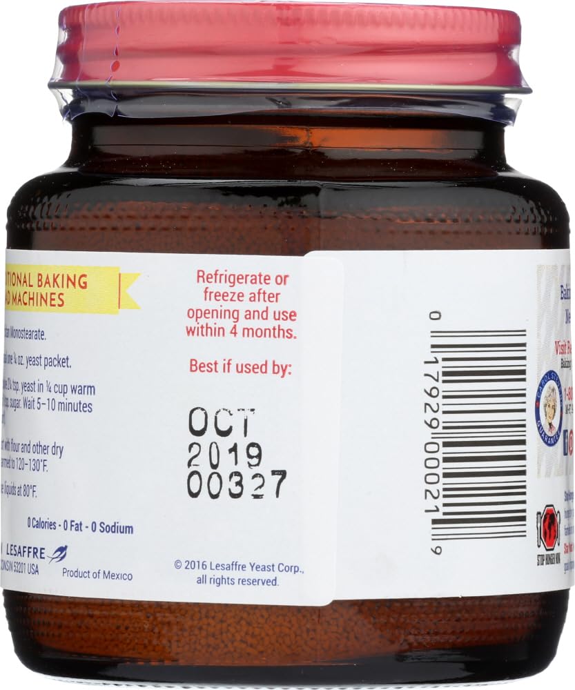 Red Active Dry Yeast Baking Powder 4OZ (Pack of 24)