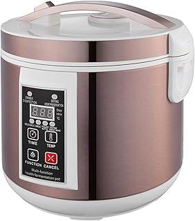 INTSUPERMAI Fermenter Multi-functional Health Pot Black Garlic Yogurt Natto Sweet Rice wine Fermenters Full Automatic Intelligent Control Multiple Clove Black Garlic DIY Cooker (6L)