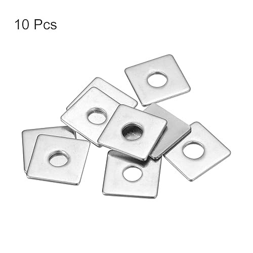 Miniatura 102 de uxcell Arandela cuadrada, 20 piezas M5x20x20x1.0.197 in 304 arandelas de placa cuadrada de acero inoxidable 304 Junta espaciadora de almohadilla