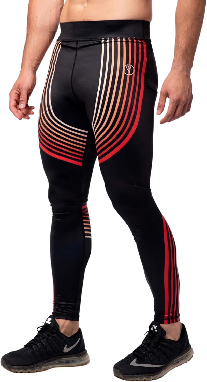 Kapow Meggings Performance Range - Mens Compression Leggings with Pockets for Sports, Athletic Workout Leggings