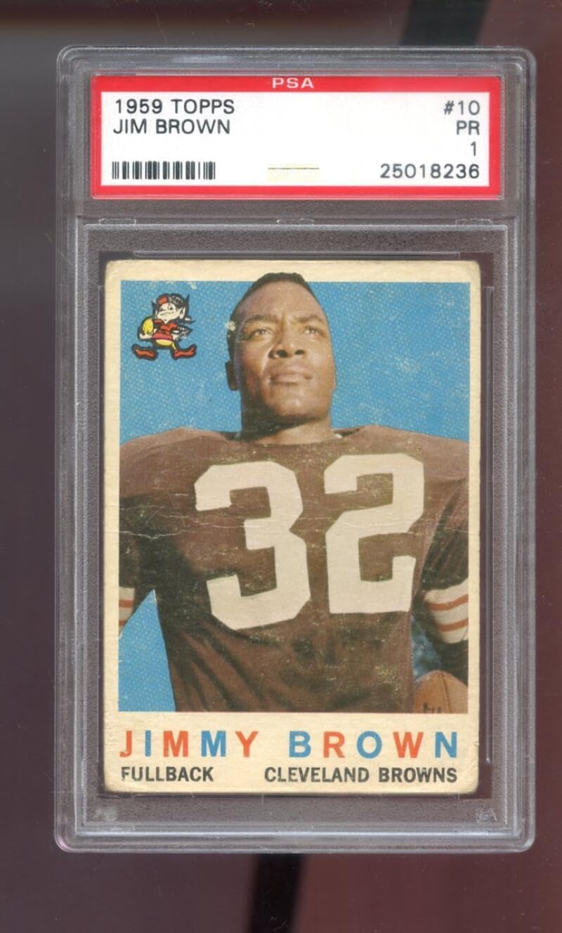 1959 Topps #10 Jimmy Brown Jim Brown PSA 1 Graded Football Card NFL Cleveland Browns
