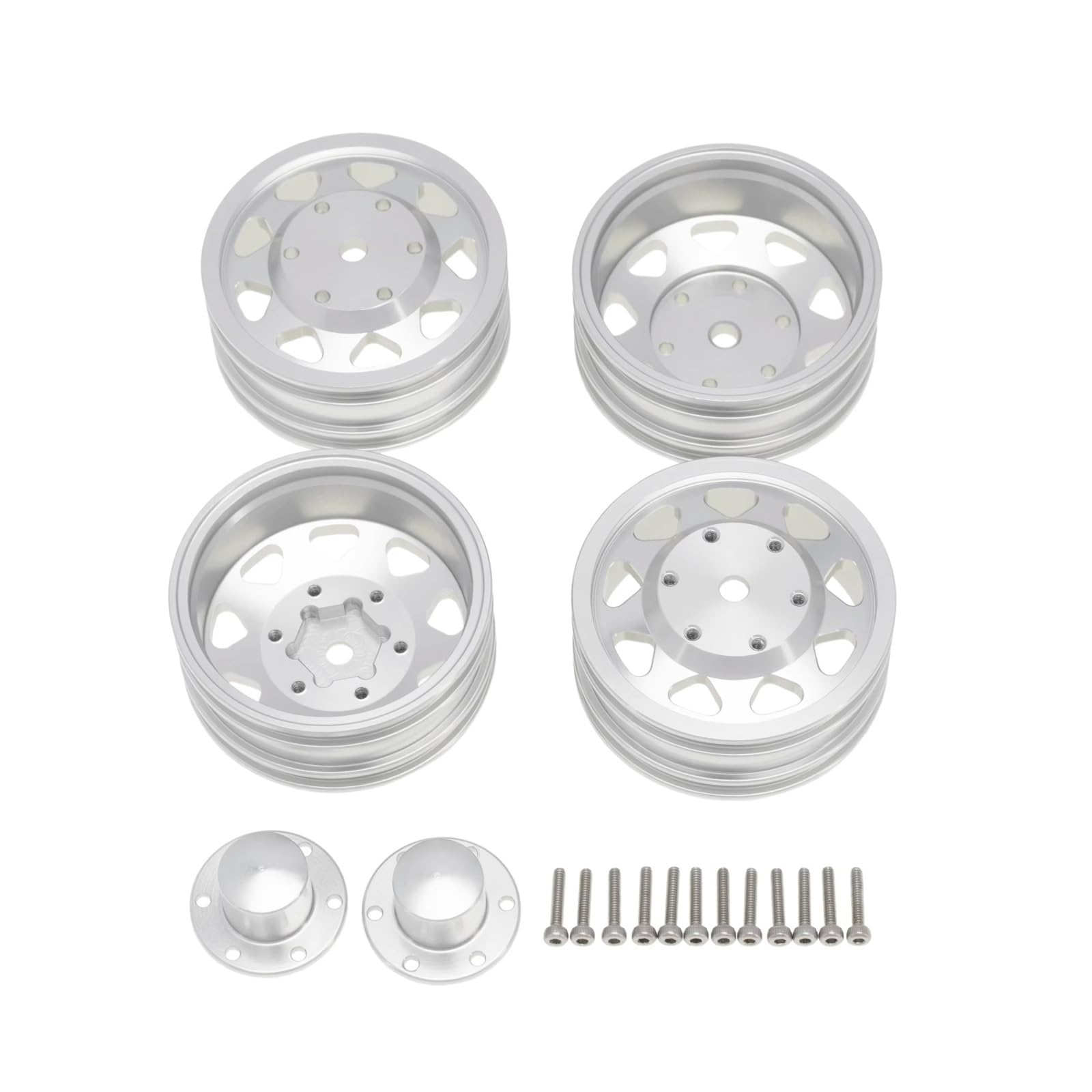RC-Autoteile Zubehör Kompatibel Mit Tamiya 1/14 RC Anhänger Traktor LKW Auto Upgrade Teile 6PCS Rad Reifen Komplettset Metall Vorder- Und Hinterradnabe