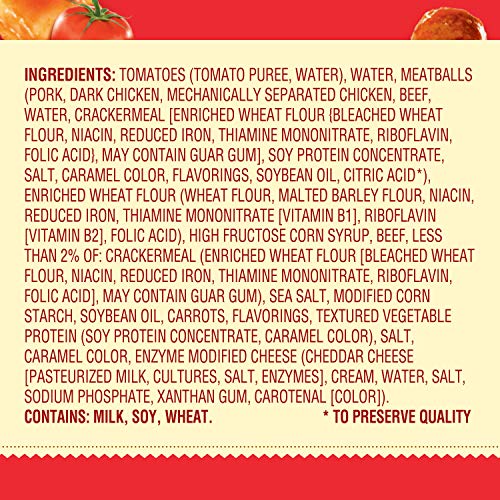 Chef Boyardee Mini Beef Ravioli and Meatballs, 15 Oz Can