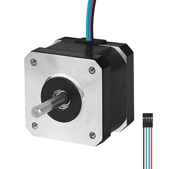 Nema 17 Stepper Motor 2 Phase 1.8 0.29Nm41.07ozin High Torque Bipolar 33mm 30 0.4A 4-Wire Shaft 24mm 5mm 42 Stepper Motor Cable 1M for 3D Printer DIY Robot CNC Machine