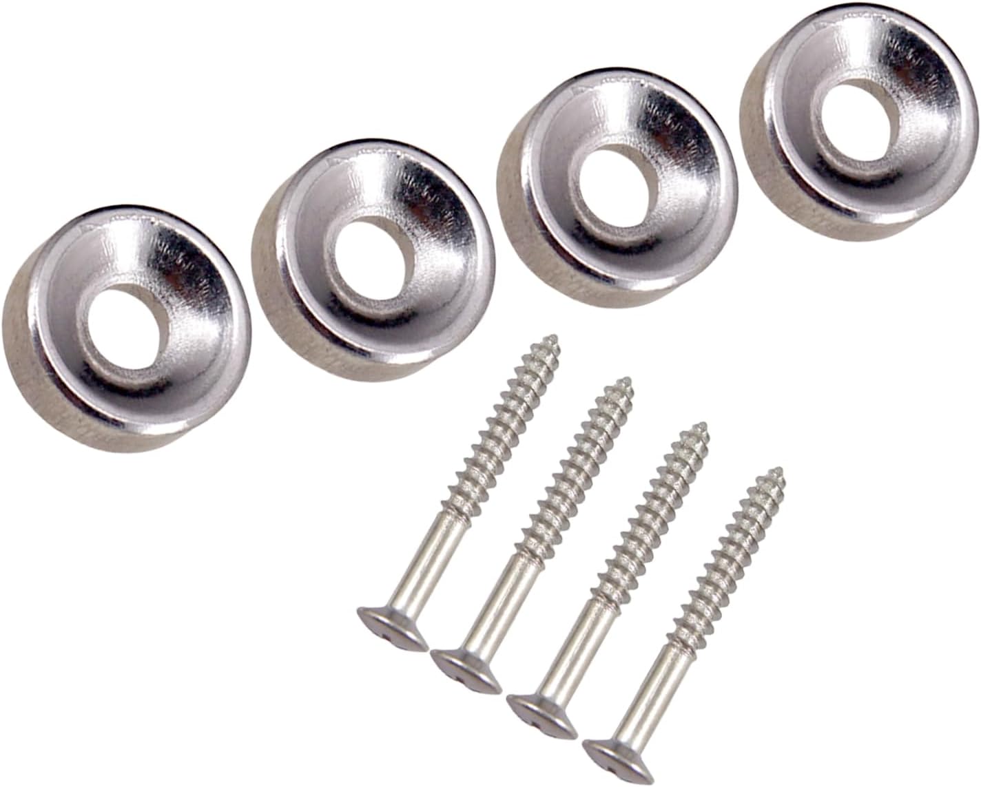 4Pcs Guitar Neck Joint Ferrules Bushing with Screws Electric Joint Mounting for Body Fixed Mounting Screw for Bass