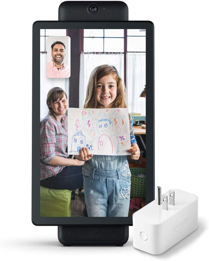 Portal Plus from Facebook bundle with Amazon Smart Plug - Black