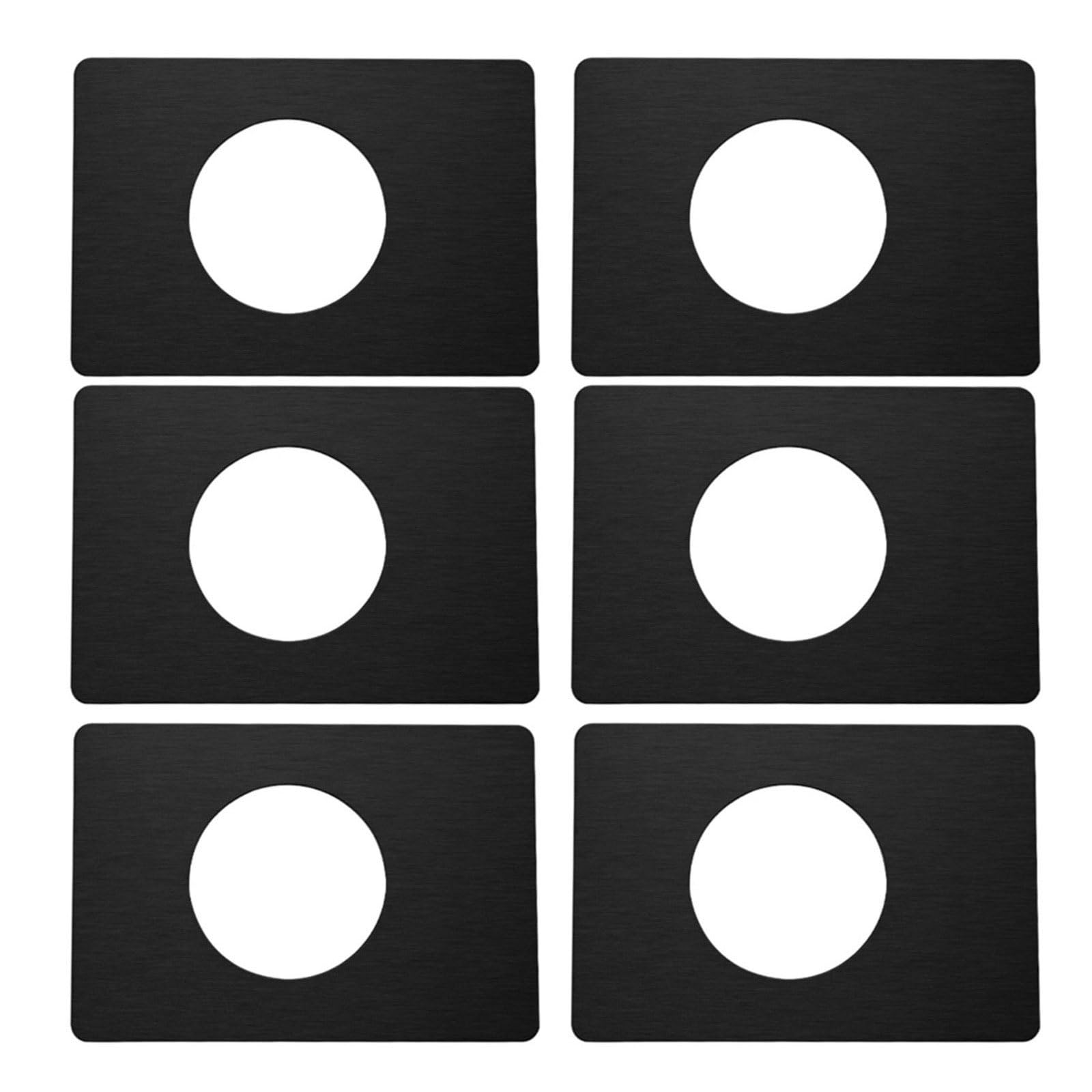 Shyyoulqe 6Pcs Black Door Knob And Deadbolts Reinforcement Plate Interior Exterior Door Repair For Home & Rental Properties Backplate For Locking